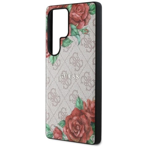 Etui Guess 4G Flowers Print MagSafe do Samsung Galaxy S25 Ultra Różowy