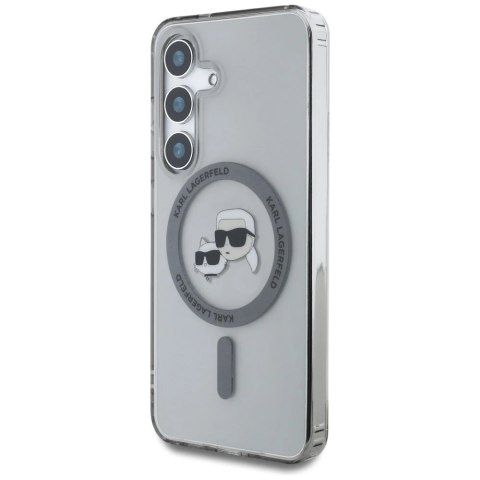 Etui Karl Lagerfeld Button Karl & Choupette MagSafe do Samsung Galaxy S25 Czarny