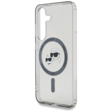 Etui Karl Lagerfeld Button Karl & Choupette MagSafe do Samsung Galaxy S25 Czarny