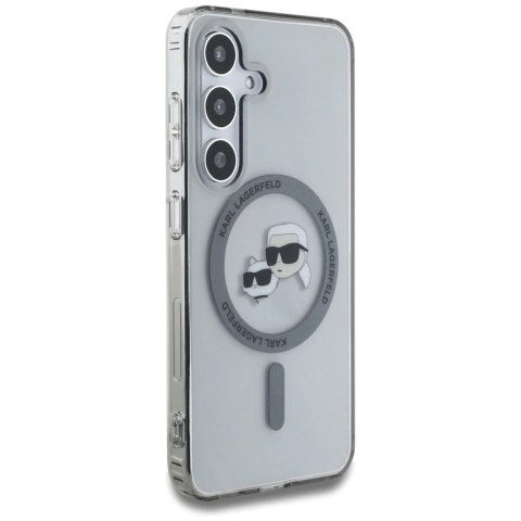 Etui Karl Lagerfeld Button Karl & Choupette MagSafe do Samsung Galaxy S25 Czarny