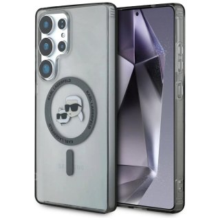 Etui Karl Lagerfeld Button Karl & Choupette MagSafe do Samsung Galaxy S25 Ultra Czarny