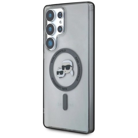 Etui Karl Lagerfeld Button Karl & Choupette MagSafe do Samsung Galaxy S25 Ultra Czarny