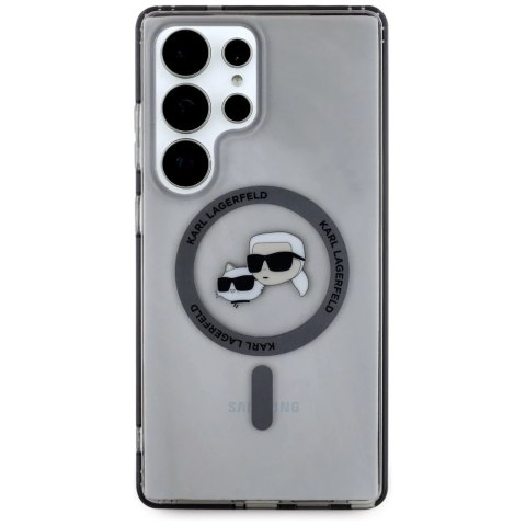 Etui Karl Lagerfeld Button Karl & Choupette MagSafe do Samsung Galaxy S25 Ultra Czarny