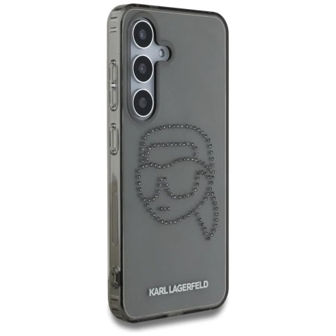 Etui Karl Lagerfeld Rhinestones Karl Head Logo do Samsung Galaxy S25 Czarny