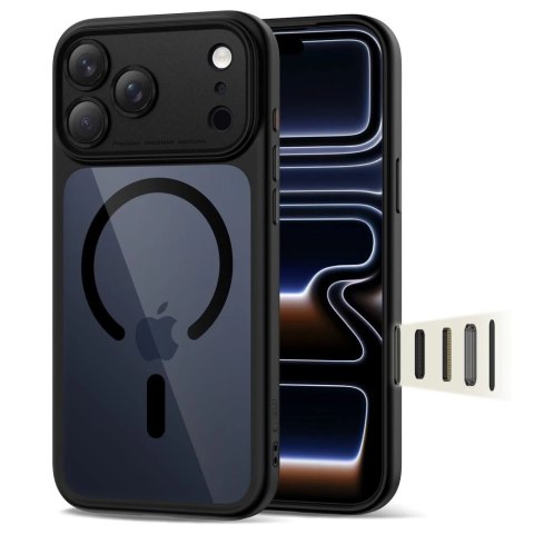 Etui Ochronne do iPhone 17 Pro Tech-Protect MagPeak MagSafe CC Black/Clear
