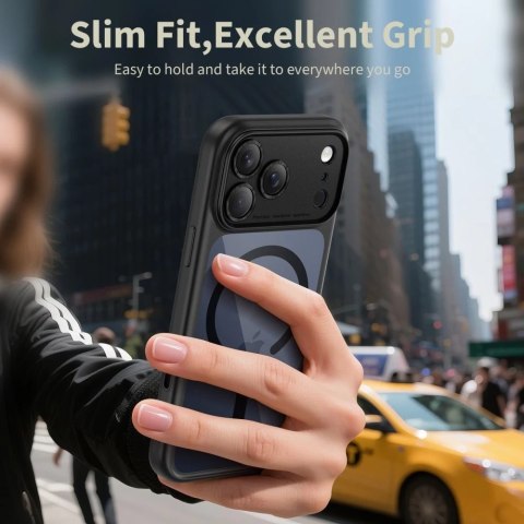 Etui Ochronne do iPhone 17 Pro Tech-Protect MagPeak MagSafe CC Black/Clear