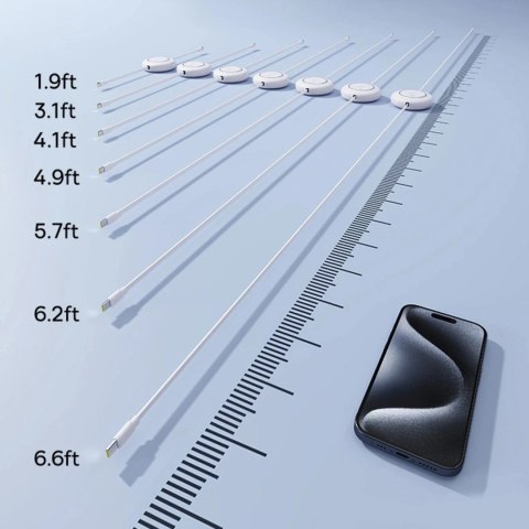 Kabel Baseus Free2Pull Mini 100W USB-C - USB-C 2m Biały