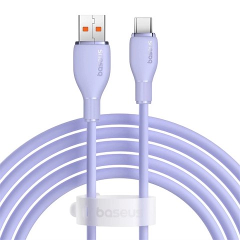 Kabel Baseus Pudding 100W USB-A - USB-C 2 m fioletowy