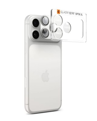 Osłona Aparatu do iPhone 17 Pro Max Spigen Optik Pro XL EZ Fit Silver