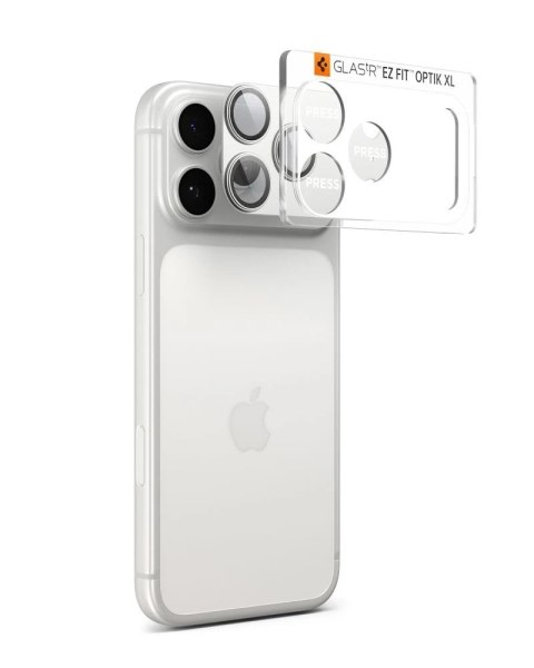 Osłona Aparatu do iPhone 17 Pro Spigen Optik Pro XL EZ Fit Silver