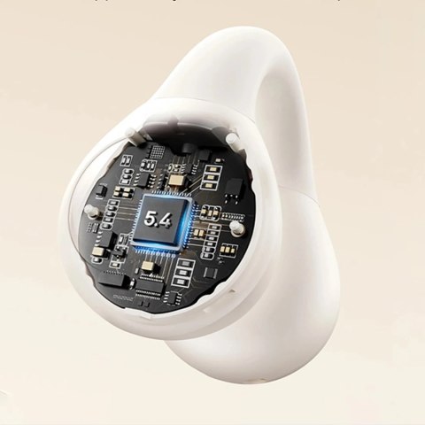 Słuchawki Baseus Bass 15 Clip OWS + Kabel USB-C 30cm Białe