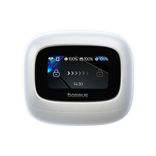 Słuchawki Baseus Bowie M2s Ultra TWS z ekranem LCD - białe