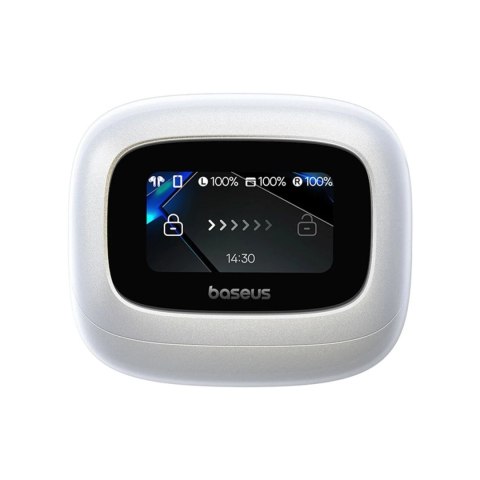 Słuchawki Baseus Bowie M2s Ultra TWS z ekranem LCD - białe