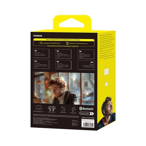 Słuchawki Baseus Bowie M2s Ultra TWS z ekranem LCD - białe