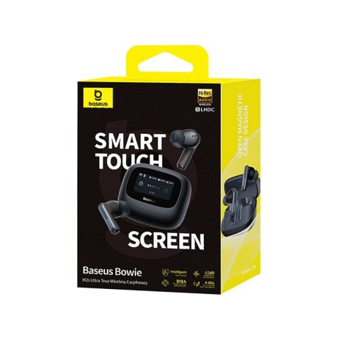 Słuchawki Baseus Bowie M2s Ultra TWS z ekranem LCD - czarne