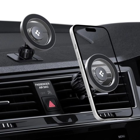 Uchwyt Samochodowy Spigen MFT13 MagSafe Dashboard & Vent Mount Silver