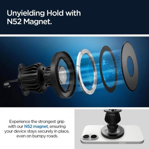 Uchwyt Samochodowy Spigen MFT13 MagSafe Dashboard & Vent Mount Silver