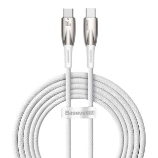 Baseus Glimmer Series kabel do szybkiego ładowania USB-C 480Mb/s PD 100W 2m biały
