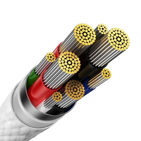 Baseus Glimmer Series kabel do szybkiego ładowania USB-C 480Mb/s PD 100W 2m biały