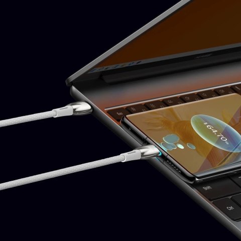 Baseus Glimmer Series kabel do szybkiego ładowania USB-C 480Mb/s PD 100W 2m biały