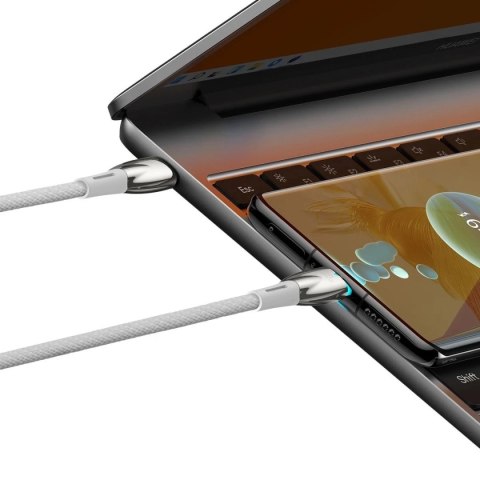 Baseus Glimmer Series kabel do szybkiego ładowania USB-C 480Mb/s PD 100W 2m biały