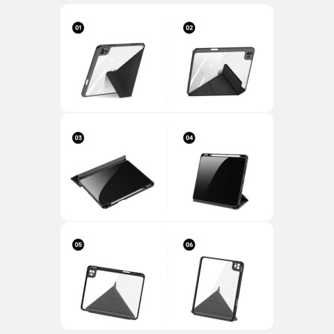 Dux Ducis Magi etui do iPad Pro 11'' 2021 / 2020 / 2018 / iPad Air 10.9" 11" 4/5/6 pokrowiec smart cover z podstawką i schowkiem