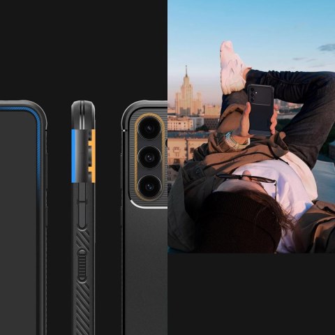 Etui do Samsung Galaxy S23 FE Spigen Case obudowa plecki czarne Rugged Armor Matte Black