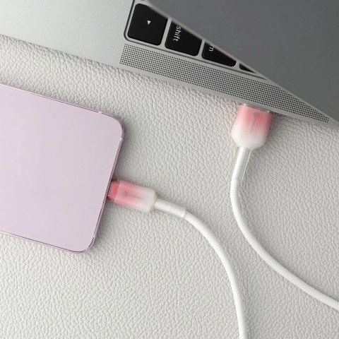 Kabel USB-A - USB-C 66W Forcell F-Energy Gradient 1 m C352 biały