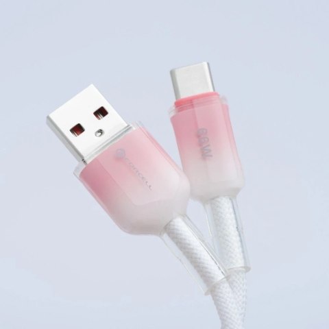 Kabel USB-A - USB-C 66W Forcell F-Energy Gradient 1 m C352 biały