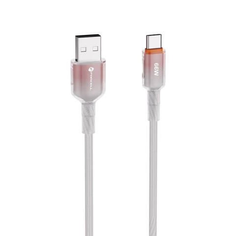 Kabel USB-A - USB-C 66W Forcell F-Energy Gradient 1 m C352 biały