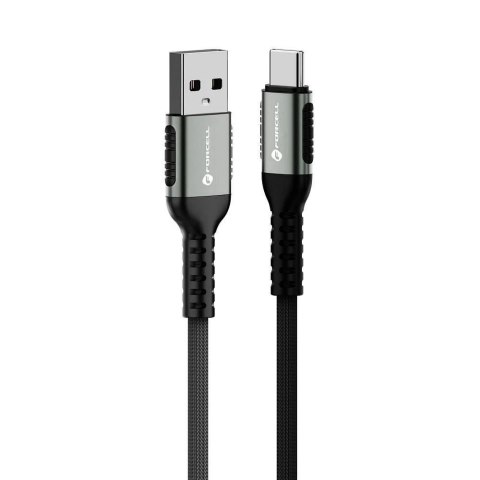 Kabel USB-A - USB-C 66W Forcell F-Energy QC4.0 Cafule 0,25 m czarny