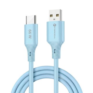 Kabel USB-A - USB-C 66W Forcell F-Energy Silicone 1 m C342 niebieski