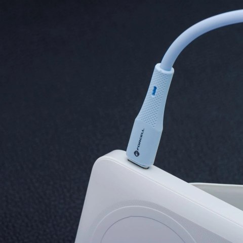 Kabel USB-A - USB-C 66W Forcell F-Energy Silicone 1 m C342 niebieski