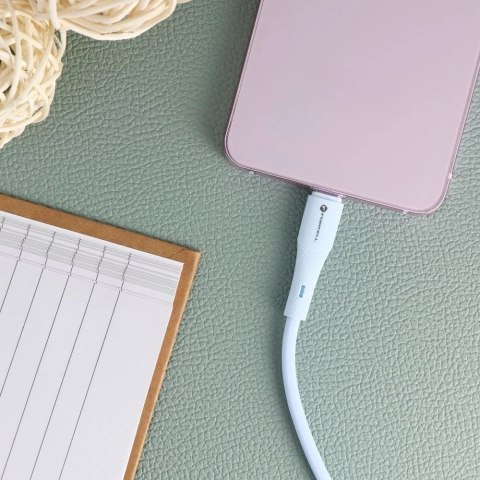 Kabel USB-A - USB-C 66W Forcell F-Energy Silicone 1 m C342 niebieski