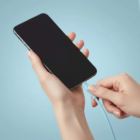 Kabel USB-A - USB-C 66W Forcell F-Energy Silicone 1 m C342 niebieski