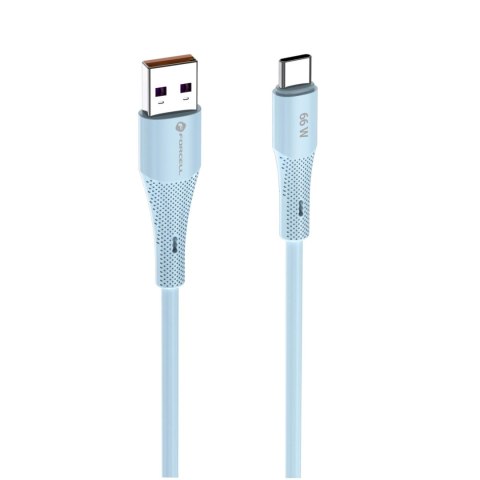 Kabel USB-A - USB-C 66W Forcell F-Energy Silicone 1 m C342 niebieski