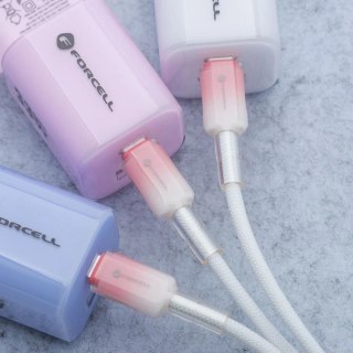 Kabel USB-C - USB-C 100W Forcell F-Energy Gradient 1 m C357 biały