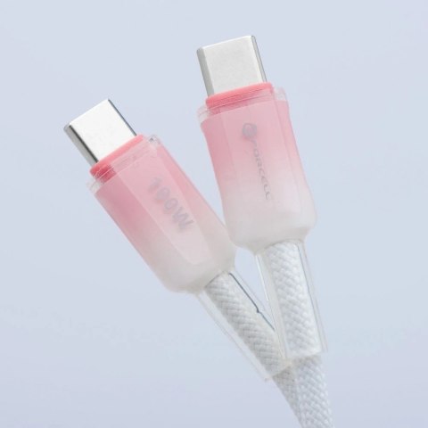 Kabel USB-C - USB-C 100W Forcell F-Energy Gradient 1 m C357 biały