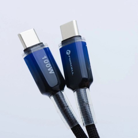 Kabel USB-C - USB-C 100W Forcell F-Energy Gradient 1 m C357 czarny