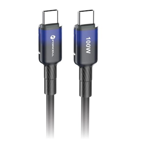 Kabel USB-C - USB-C 100W Forcell F-Energy Gradient 1 m C357 czarny