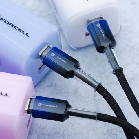 Kabel USB-C - USB-C 100W Forcell F-Energy Gradient 1 m C357 czarny