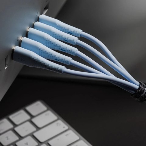 Kabel USB-C - USB-C 100W Forcell F-Energy Silicone 1 m C347 niebieski