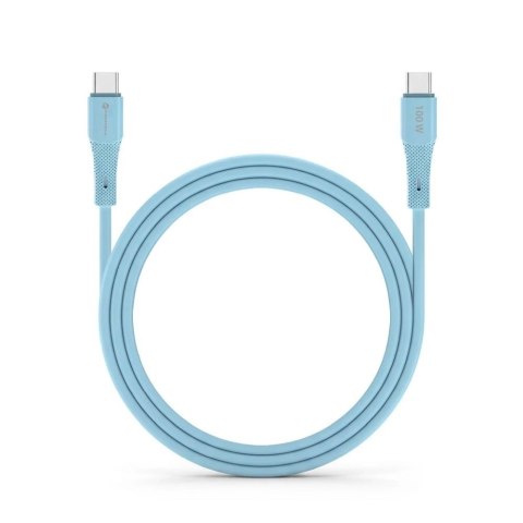 Kabel USB-C - USB-C 100W Forcell F-Energy Silicone 1 m C347 niebieski
