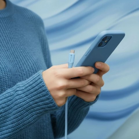 Kabel USB-C - USB-C 100W Forcell F-Energy Silicone 1 m C347 niebieski