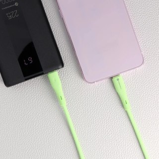 Kabel USB-C - USB-C 100W Forcell F-Energy Silicone 1 m C347 zielony