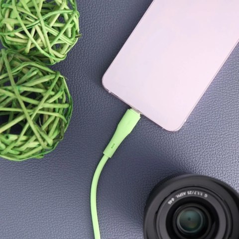 Kabel USB-C - USB-C 100W Forcell F-Energy Silicone 1 m C347 zielony