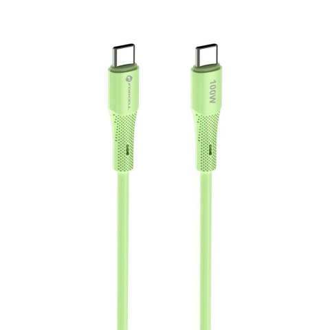 Kabel USB-C - USB-C 100W Forcell F-Energy Silicone 1 m C347 zielony