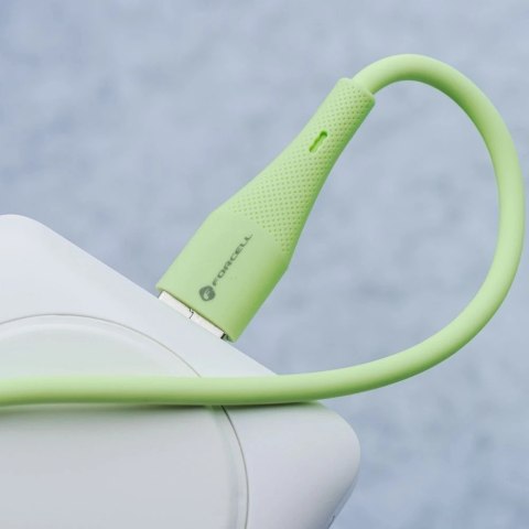 Kabel USB-C - USB-C 100W Forcell F-Energy Silicone 1 m C347 zielony