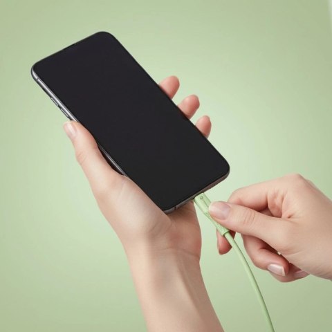 Kabel USB-C - USB-C 100W Forcell F-Energy Silicone 1 m C347 zielony