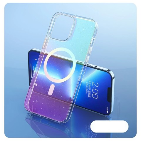 Kingxbar PQY Elegant Series magnetyczne etui do iPhone 13 Pro Max obudowa pokrowiec biały (kompatybilne z MagSafe)